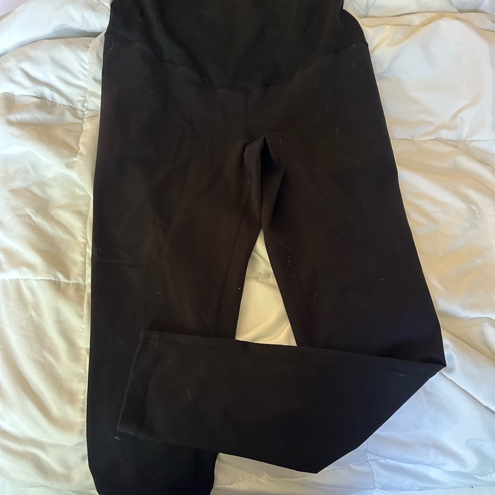 Zella Midnight Black Performance Leggings Maternity